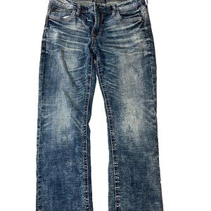 Salvage Supply Mens Jeans Mayhem Straight Regular 33 R Buckle Boot